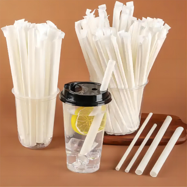 Disposable polylactic acid PLA Juice straw for Cold Drink Shop