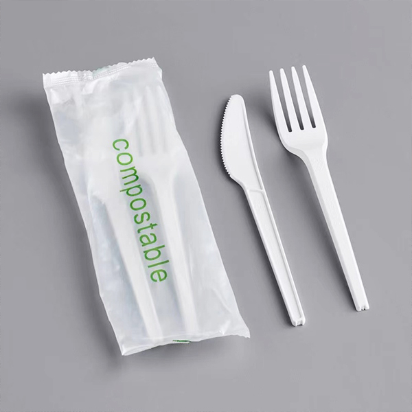 Eco-Friendly Compostable PLA Ice Cream spoon knife fork