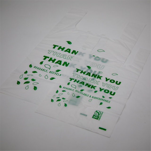 Biodegradable White PLA roll bag Printed Logo
