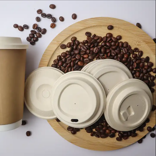 Disposable PLA polylactic hot drink milk tea cup lids Single walled