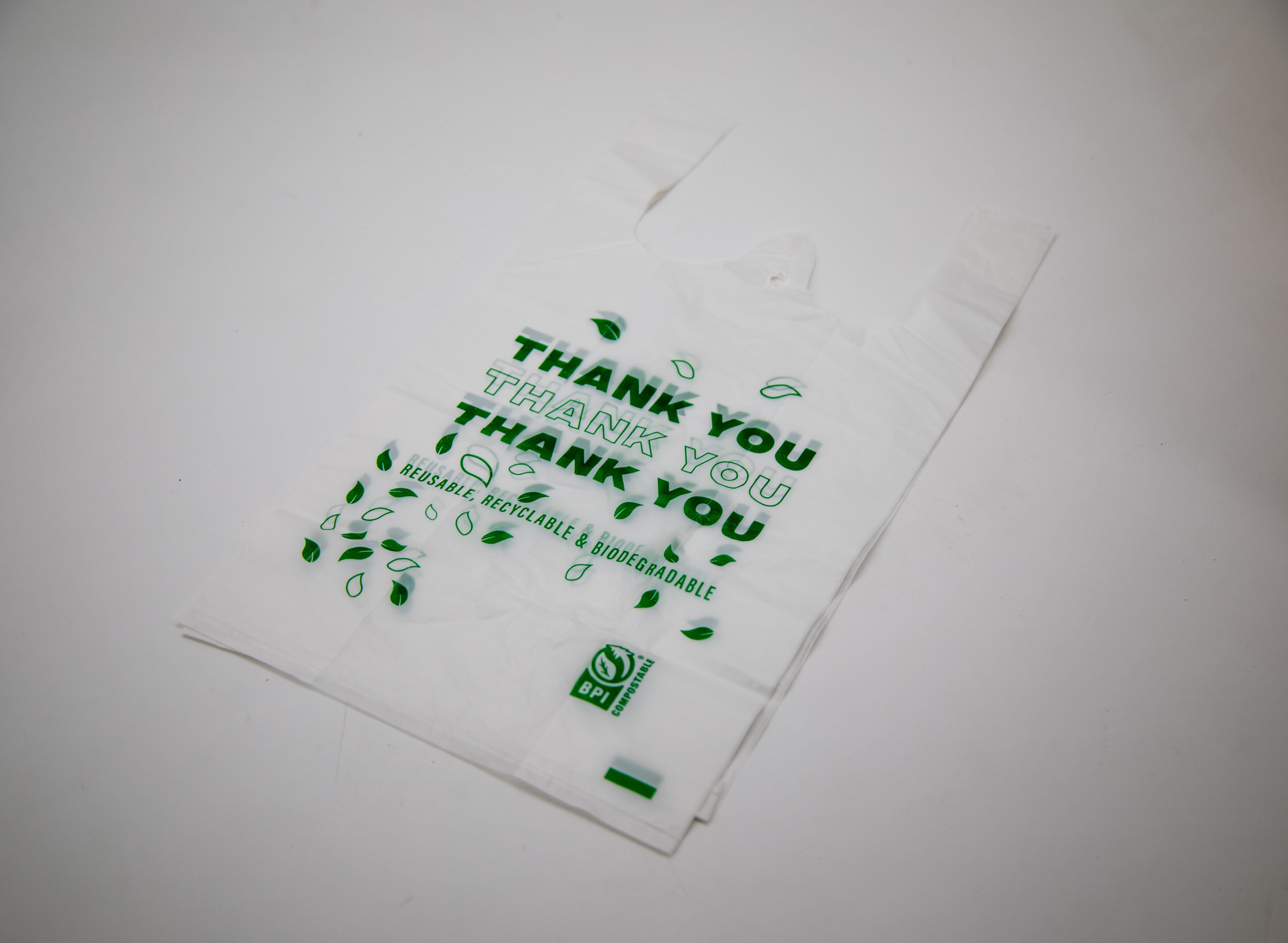 White PLA roll bag