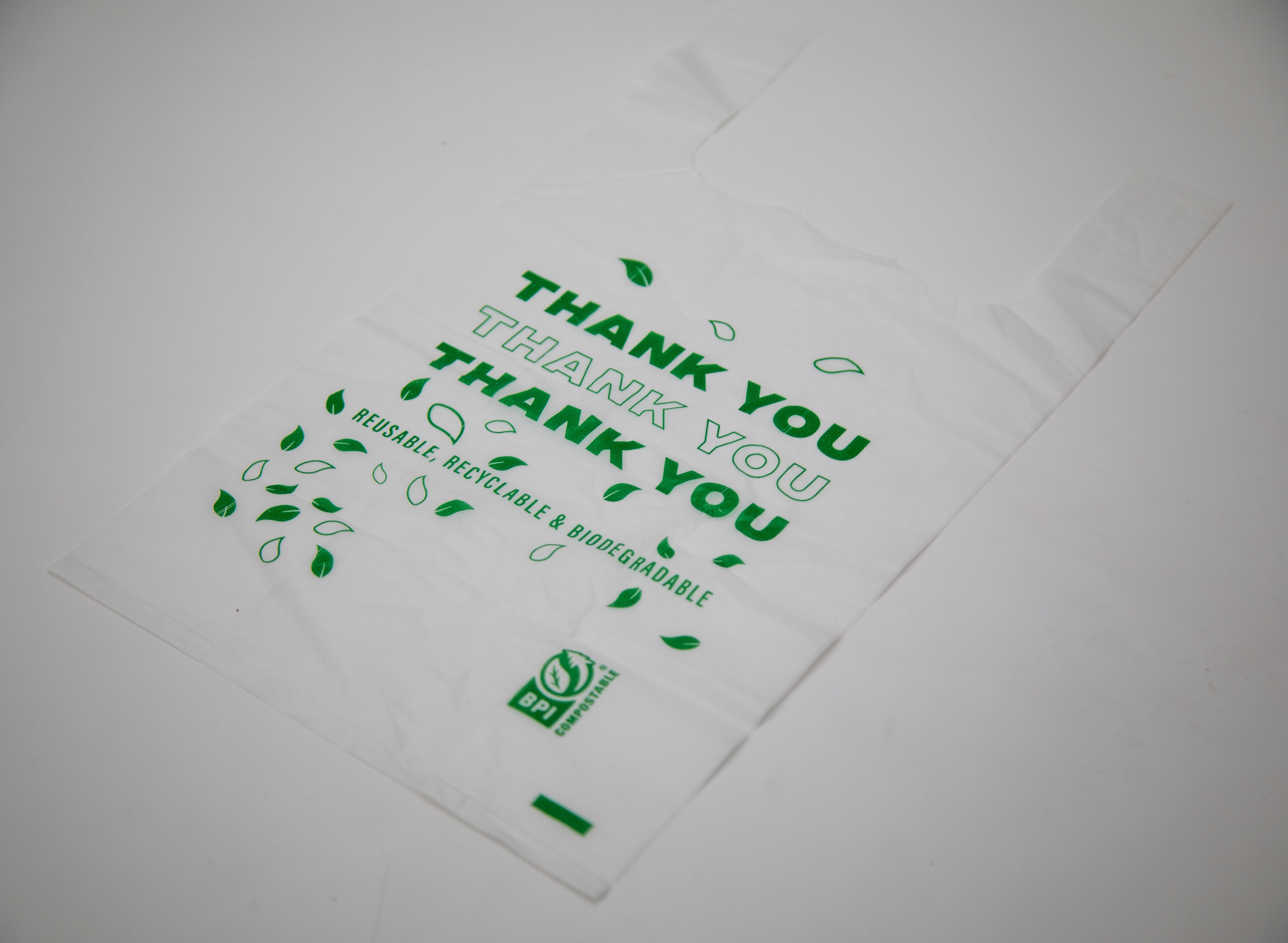 White PLA roll bag