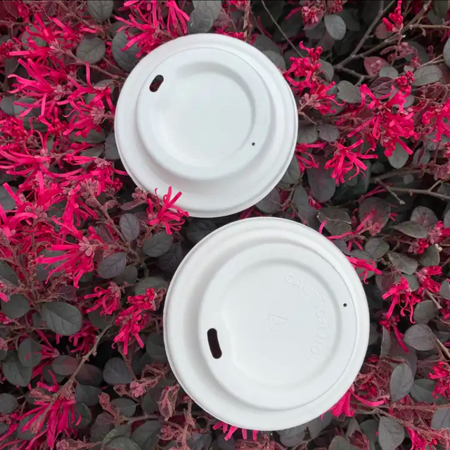 PLA cornstarch cold drink Milk tea cup U-shaped hole cup lid