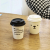 Wholesale Stylish Double Wall Disposable Kraft Paper Cup Custom Logo Single/Double Layer Biodegradable Cup Holder Embossed