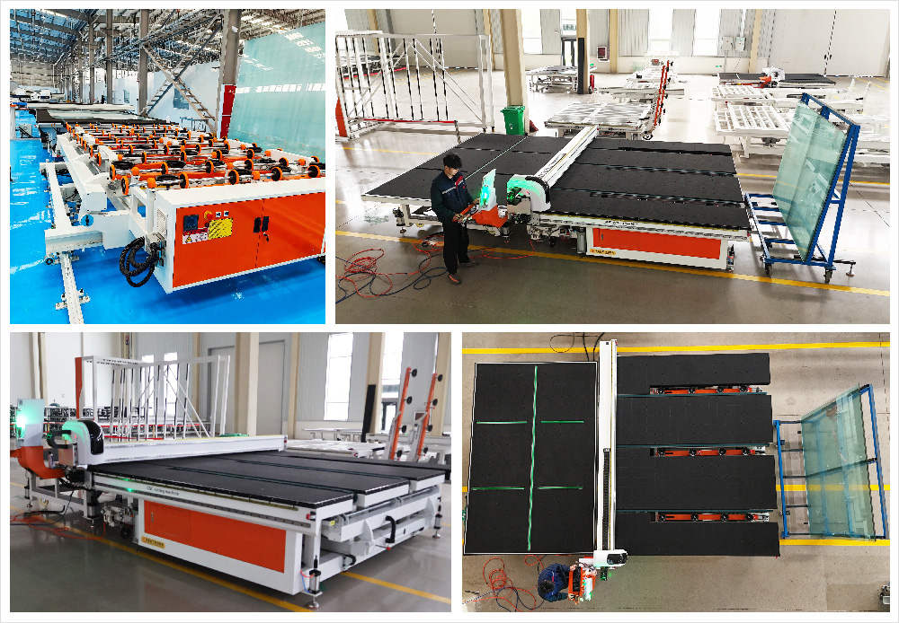 Commercial glass machine with breaking system