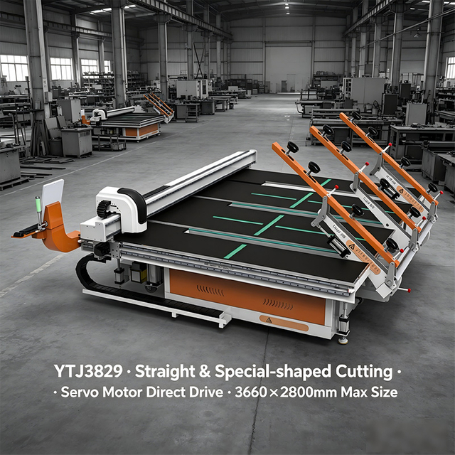 YTJ3829 CNC Glass Cutter | Auto Loading & Profiling Cutting Machine