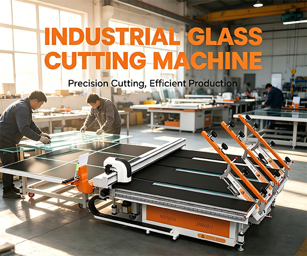 Cabinet glass CNC cutter with break station