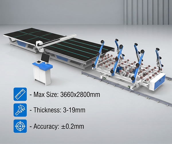 Industrial 6.5kW glass processing line